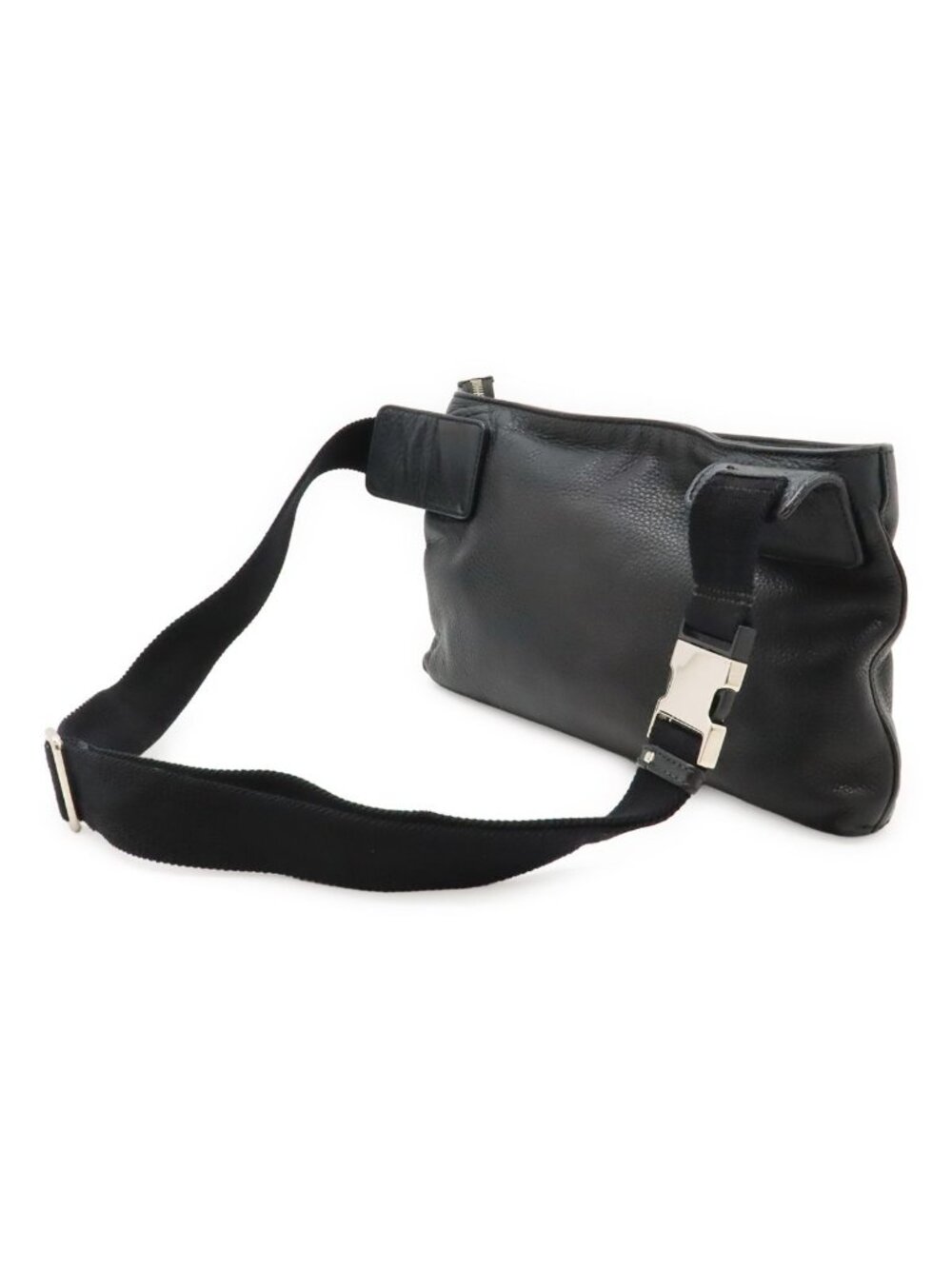 Gucci Soho Interlocking Logo Belt Bag Leather Black Silver - Picture 2 of 9